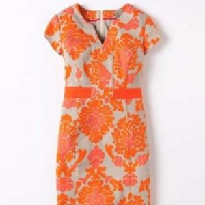 Boden textured 4L floral sheath dress.
